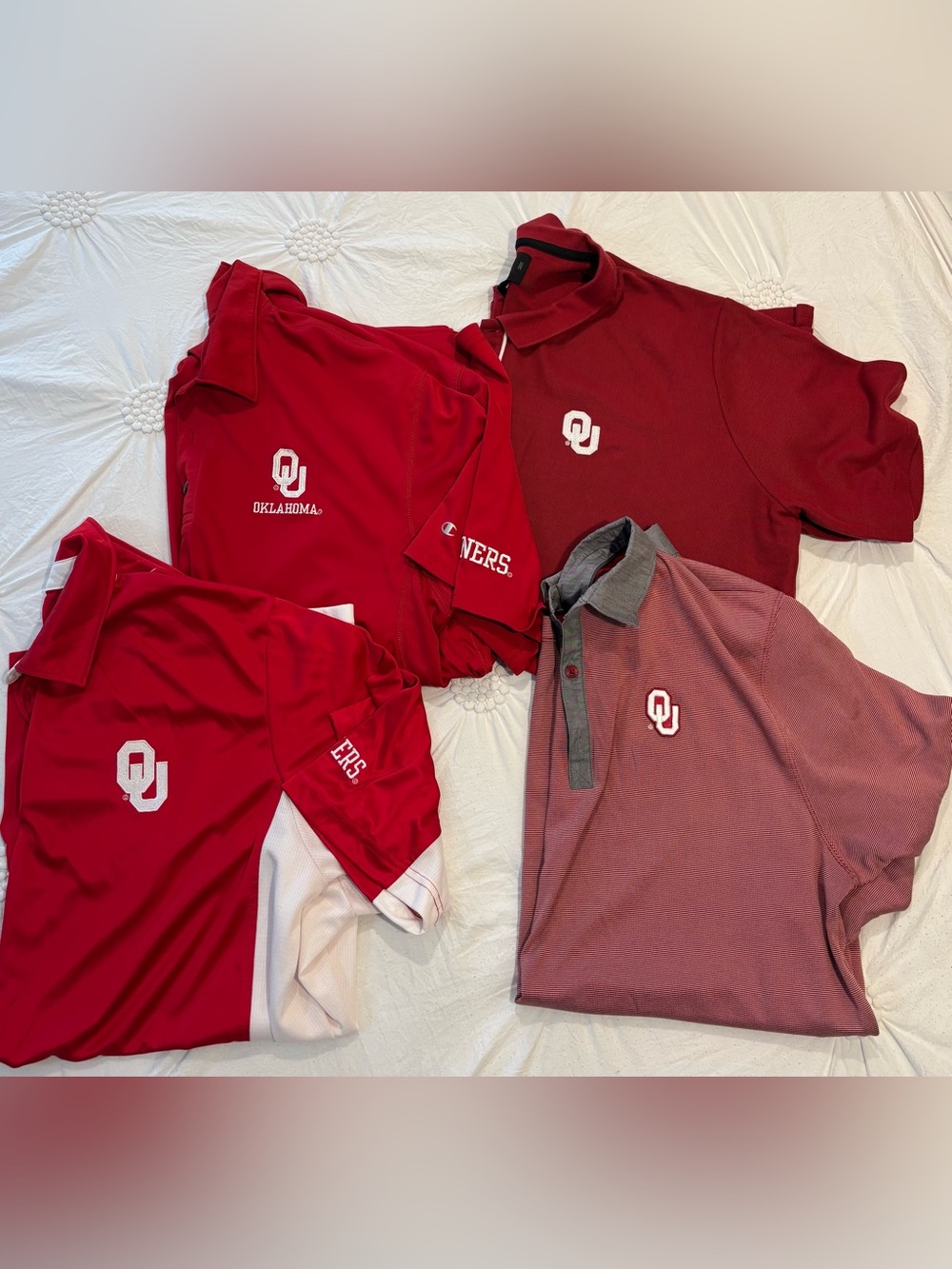 Set of four Men’s Oklahoma Sooner Polo shirts